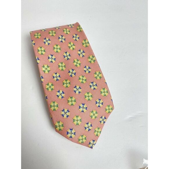 Tommy Bahama Men's Neck Tie Silk Pink Umbrella Colorful Vacation BUNDLE & SAVE - Picture 1 of 8